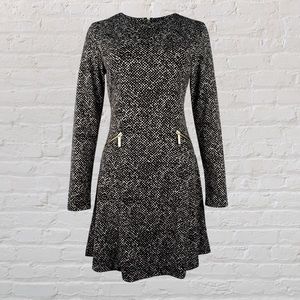 MICHAEL KORS Long Sleeve Fit & Flare Dress, Size 6